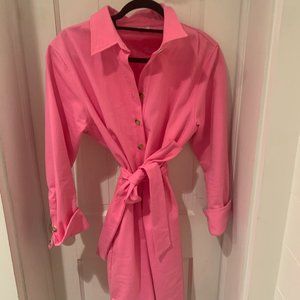 Kayce Hughes Pink Shirt Dress